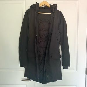 Lululemon charcoal parka, size 4